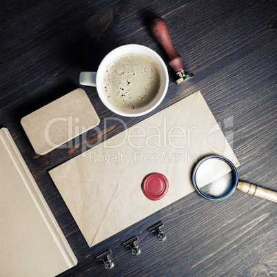 Kraft stationery, coffee cup