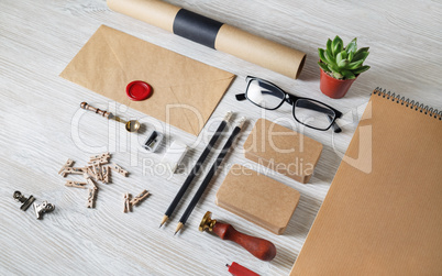 Blank business stationery