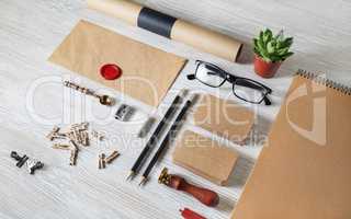 Blank business stationery