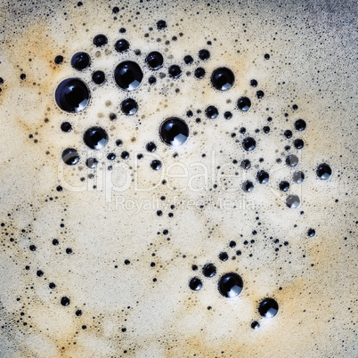 Coffee with bubbles