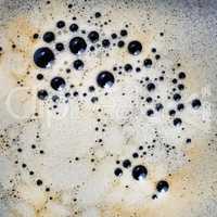 Coffee with bubbles
