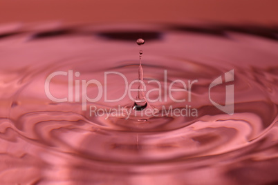 A small water drop fall on water surface