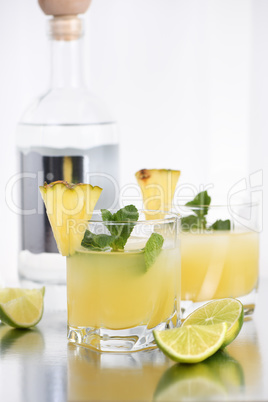Vodka with pineapple