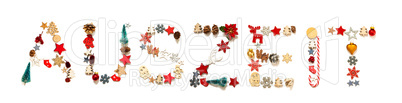 Colorful Christmas Decoration Letter Building Auszeit Means Downtime