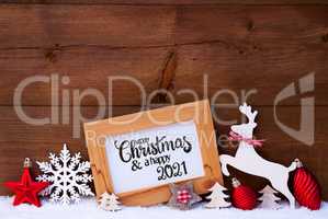 Tree, Snowflake, Snow, Ball, Merry Christmas And Happy 2021