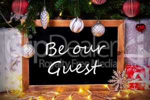 Chalkboard, Tree, Gift, Fairy Lights, Be Our Guest