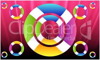 digital textile design of rainbow art on abstract backgrounds