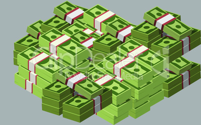 collection of money on abstract background