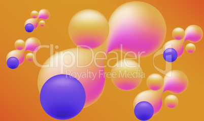 digital textile design of rainbow circle on abstract background