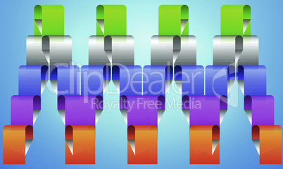 digital textile design of blocks on abstract background