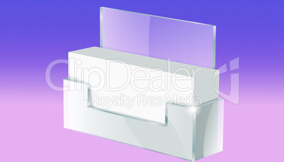 mock illustration of business card holder on abstract background