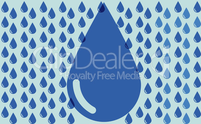 digital textile design of water drop on abstract background