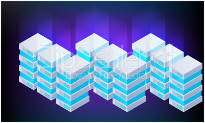 digital textile design of boxes on abstract background