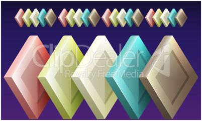 digital textile design of diamond boxes on abstract background