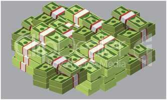 collection of money on abstract background