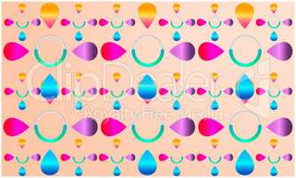 digital textile design of various rainbow colors on abstract background