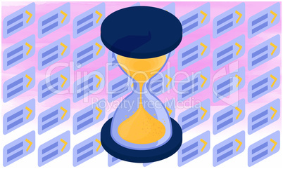 sand dispenser vector illustration on abstract background