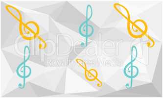 collection of music art on abstract background