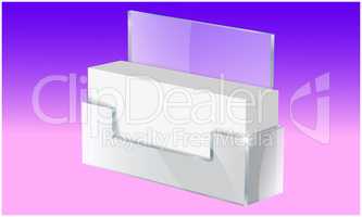 mock illustration of business card holder on abstract background