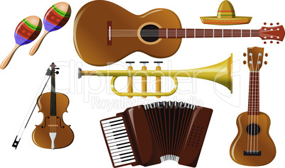 all musical instruments are in place