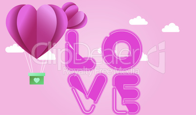 air balloon with Love