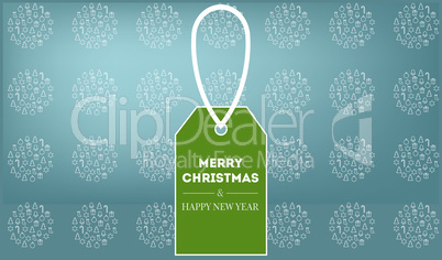 merry christmas tag on abstract background