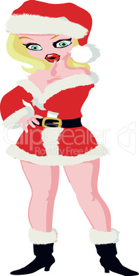 a sexy lady in santa wear