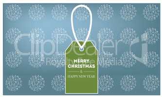 merry christmas tag on abstract background