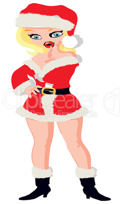 a sexy lady in santa wear