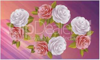 Tropical vector flowers. Real alive flowers. composition for invitation to party or holiday