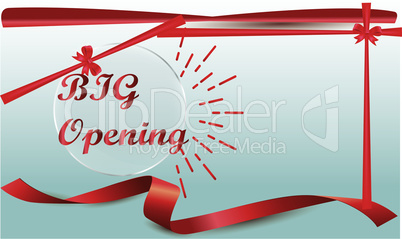 Grand opening invitation on abstract backgrounds