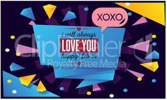 blue background, love text, kiss and hug