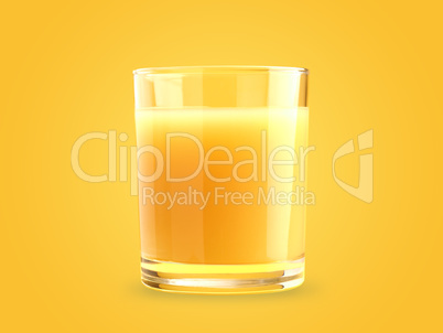 Glass of tasty organic orange juice