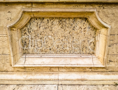 Marble monument niche for inscriptions memorial plaque. Mockup