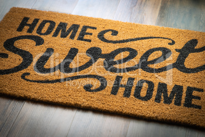 Home Sweet Home Welcome Mat Resting on Floor