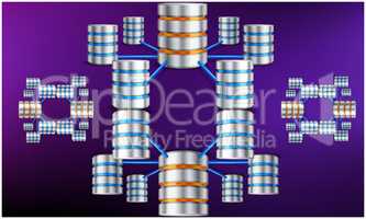 digital textile design of data security network on abstract background
