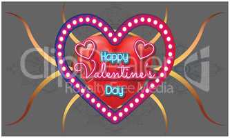 a love message on heart with background texture