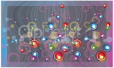 air bubble in frame rainbow abstract background