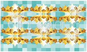 shining stars with butterfly on background grunge