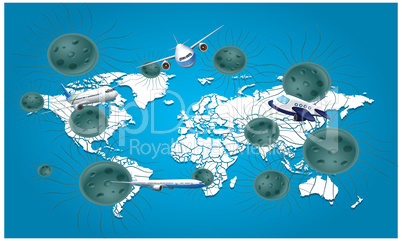 virus travel from all over the world