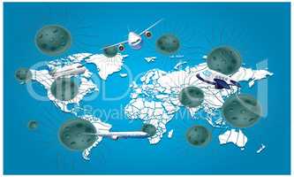 virus travel from all over the world