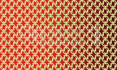 circles and ovals on abstract red background