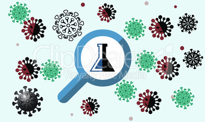 virus test tube in laboratory