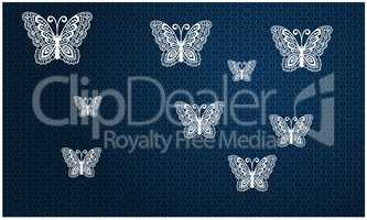 butterflies on blue abstract background