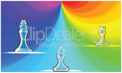 chess sign on vector rainbow background