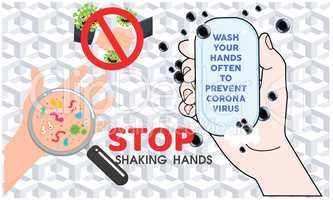 stop handshake to prevent germs spread