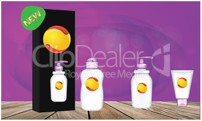 product package on abstract background