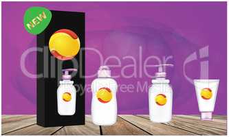 product package on abstract background