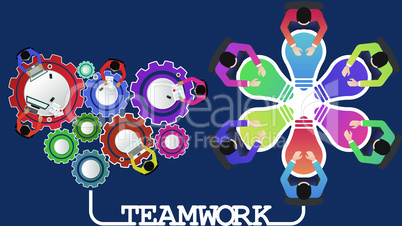 several people sitting in teamwork to solve a problem