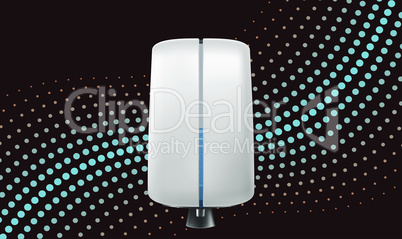 mock up illustration of hand dryer on abstract background